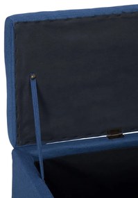Banco c/ compartimento de arrumação 116 cm poliéster azul