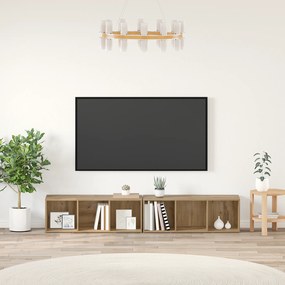 vidaXL Conjunto de móvel de TV 2 pcs Carvalho Artesanal