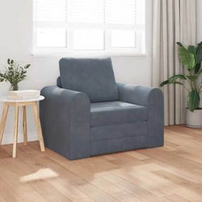 vidaXL Sofá-Cama 2-em-1 Cinza Escuro 98x71x83 cm Veludo