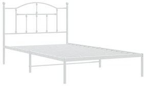 Estrutura de cama em metal com cabeceira 107x203 cm branco