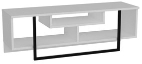 Móvel TV Asal – Branco e Preto – 119,4 x 40,2 x 35,2 cm