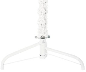 Meia árvore de Natal fina com suporte 120 cm branco