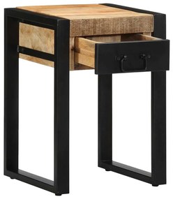 Mesa de apoio 35x35x50 cm madeira de mangueira áspera maciça