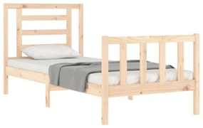 Cama sem colchão 90x200 cm madeira de pinho maciça