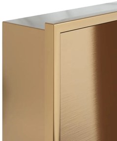 Nicho parede p/ duche 32x32x9cm aço inoxidável dourado escovada