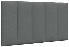 vidaXL Almofadão de cabeceira Hanko 80 cm tecido cinzento-escuro