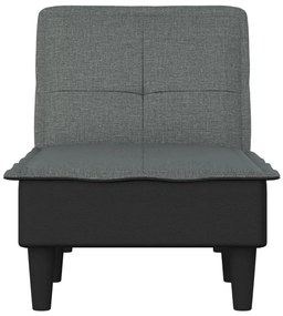Chaise longue tecido cinzento-escuro