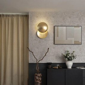 Candeeiro de parede moderno dourado 34,5cm 2-luzes - Sunrise