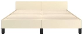 Estrutura cama c/ cabeceira sem colchão 140x190 cm creme