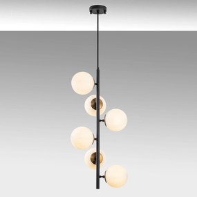 Candeeiro Chandelier Fazli – Preto Antique Cream – 40 x 40 x 86-176 cm