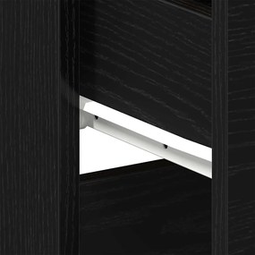Camas de cabeceira vidaXL 2 pcs Carvalho Preto 40x35x65 cm Madeira eng