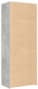 Armário alto 70x41x185 cm derivados de madeira cinza cimento