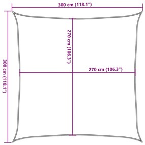 Para-sol estilo vela 160 g/m² 3x3 m PEAD amarelo