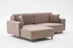 Sofá-Cama de Canto Mane – Castanho – 246 x 85 x 160 cm