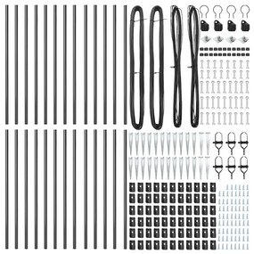 Posts para Cerca com Ponta 26 peças Ø32 mm 80 cm em Aço Galvanizado