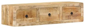 Armário de TV para parede 100x32x25 cm mangueira áspera maciça