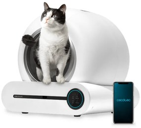 Caixa de areia Gatos Pumba 8000 CleanKitty Smart com autolimpeza, sistema triplo de desodorização, Wi-Fi e controle de tela