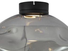 Plafon de design preto com vidro fumado - Gemma Design