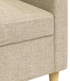 Sofá de 3 lugares tecido 210 cm cor creme