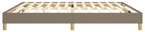 Cama sem colchão 200x200 cm tecido cinzento-acastanhado