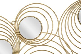 PAINEL DE PAREDE DE FERRO 3D RAYS CM 90X2,5X45 Dourado