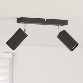 Holofote de Teto Bidirecional Ajustável Preto GU10