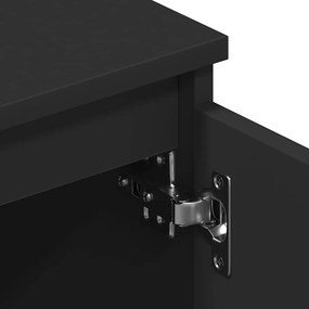 Móvel de TV 140x40x35,5 cm derivados de madeira preto