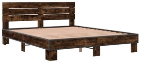Estrutura de cama 150x200 cm derivados madeira/metal