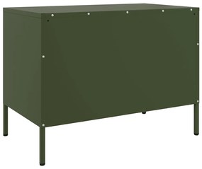 Móveis de TV 2 pcs 68x39x50,5 cm aço verde-azeitona