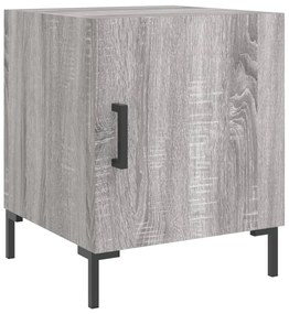 Mesa cabeceira 2pcs 40x40x50 cm madeira processada cinza sonoma