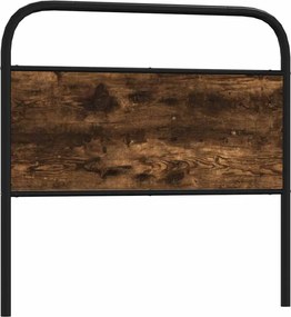 vidaXL Cabeceira de substituição 107 cm derivados madeira/aço carvalho fumado