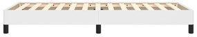 Estrutura de cama 100x200 cm couro artificial branco