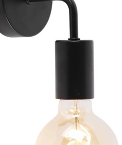 Candeeiro de parede moderno preto 15,5 cm - Facile