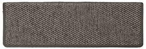 Tapetes escada adesivos aspeto sisal 15pcs 65x21x4 cinza e bege