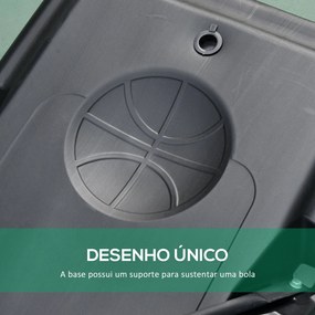 HOMCOM Cesta de Basquetebol de Exterior com Altura Ajustável 220-365 c