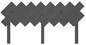 Cabeceira de cama 159,5x3x80,5 cm pinho maciço cinzento