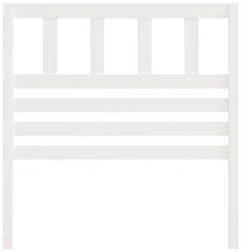 Cabeceira de cama 81x4x100 cm pinho maciço branco
