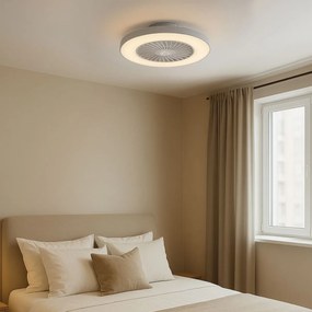 Ventilador de teto branco com efeito estrela 60cm incl. LED regulável com controle remoto - Climo