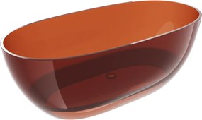 Mexen Pure earth banheira independente transparente 170 x 80 cm, tampa cromada - 58071708005