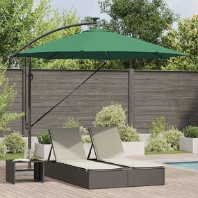 Guarda-sol de Bananeira Cantilever Verde 294 x 294 x 248 cm