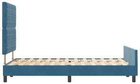 Cama vidaXL Azul Escuro 120x190 cm Veludo