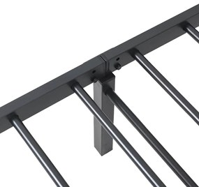 Estrutura de cama sem colchão Dobrável 80x200 cm aço preto