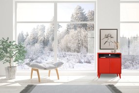 Aparador/Armário multiusos "Diamante" - Design Moderno - Vermelho - 73