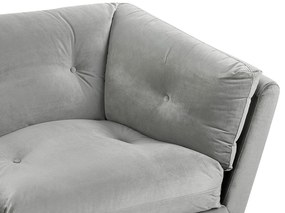 Sofá de 3 lugares em veludo cinzento LENVIK Beliani