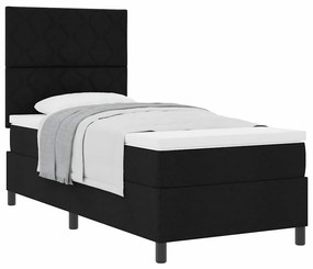 Cama Box com Colchão Preto de Solteiro