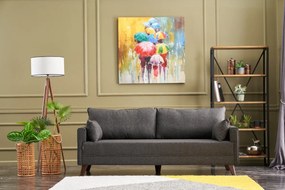 Sofá de 3 Lugares Bella – Antracite – 208x85x81 cm