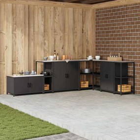 vidaXL Prateleira de Armazenamento de Cozinha Preto 60 x 50 x 92 cm