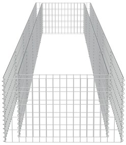 Canteiro elevado/cesto gabião 450x90x50 cm aço galvanizado