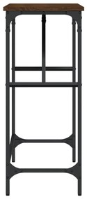 Mesa consola 100x32x75 cm derivados madeira carvalho castanho