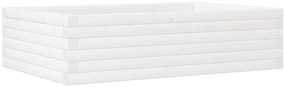 Vaso/floreira de jardim 90x60x23 cm madeira pinho maciça branco